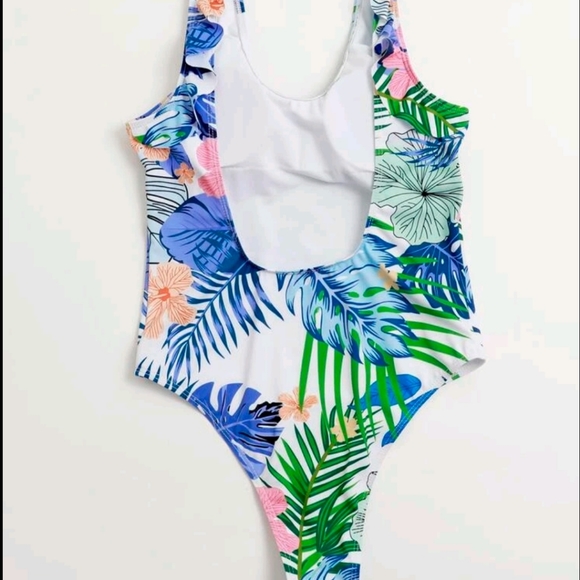 Tropical print one piece swimsuit women' - Picture 2 of 10